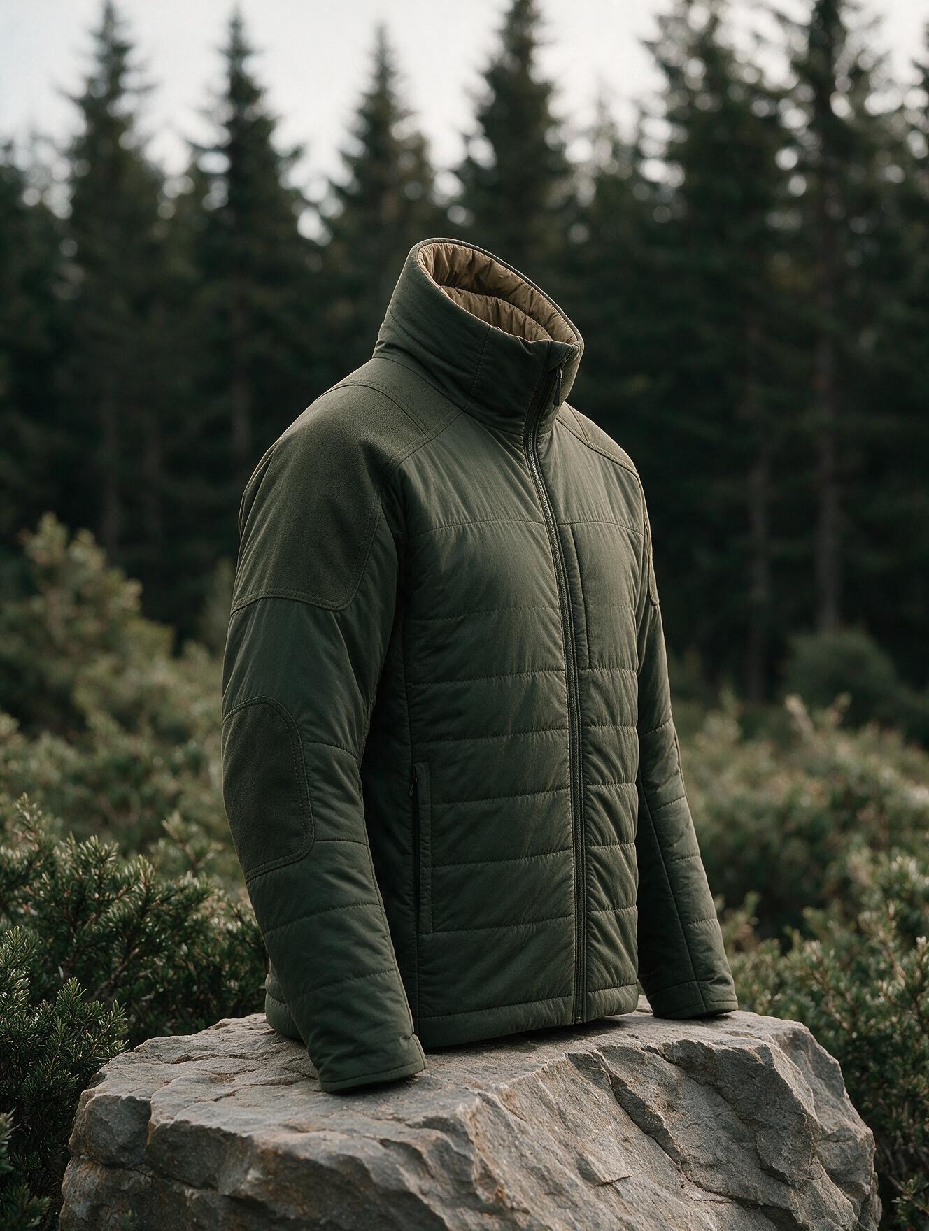 Deep moss MORAINE insulated mountain jacket